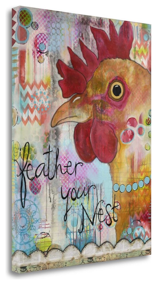 "Feather Your Nest" By Denise Braun, Giclee Print on Gallery Wrap Canvas