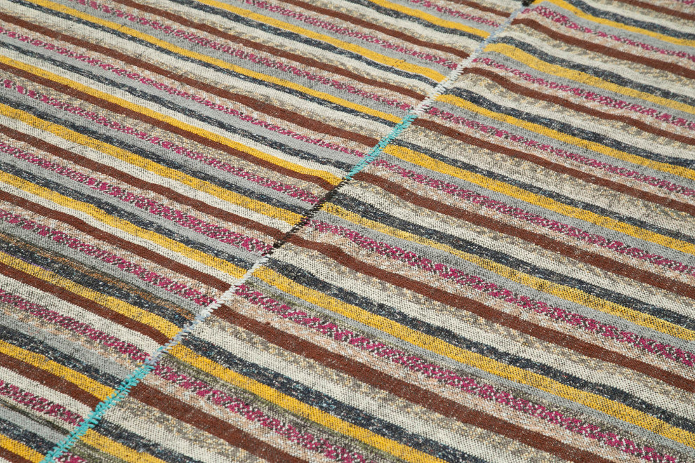 Rug N Carpet - Handmade Oriental 6' 4'' x 10' 0'' Unique Wool Kilim Rug