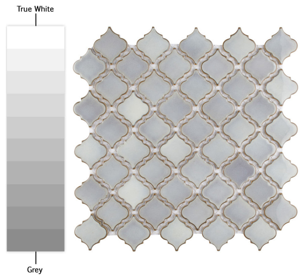Hudson Tangier Mosaic Floor and Wall Tile, Grey Eye