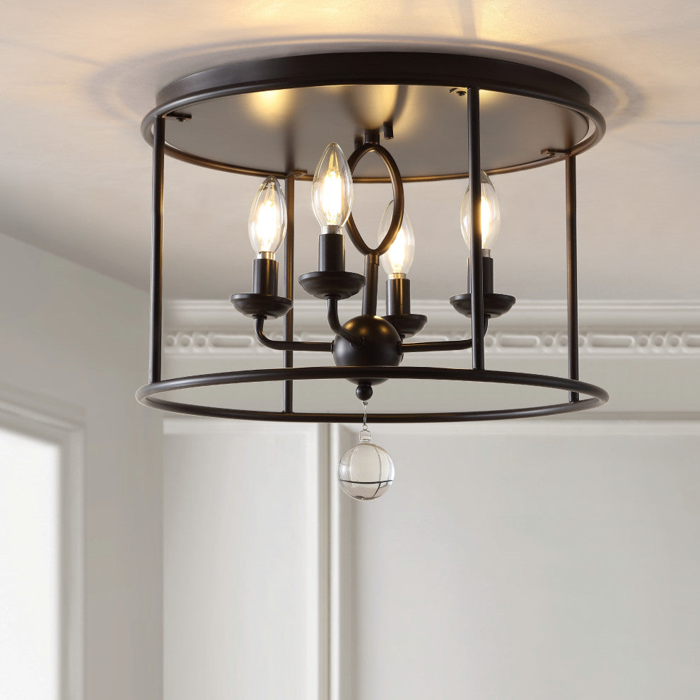 Alma 16" Metal LED Flush Mount, Oil Rubbed Bronze