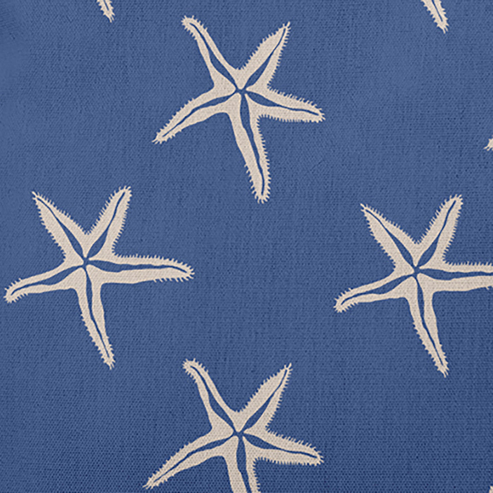 Starfish Polyester Indoor Pillow, Nautical Navy, 18"x18"