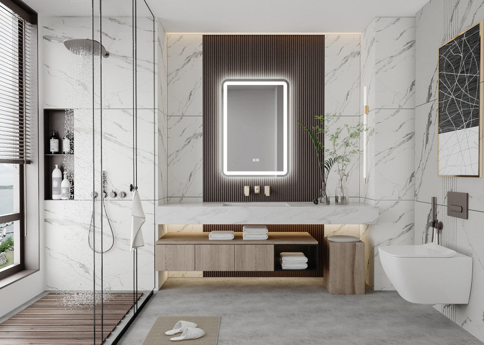 Rectangle Metal Frame LED Mirror, Wall Mirror