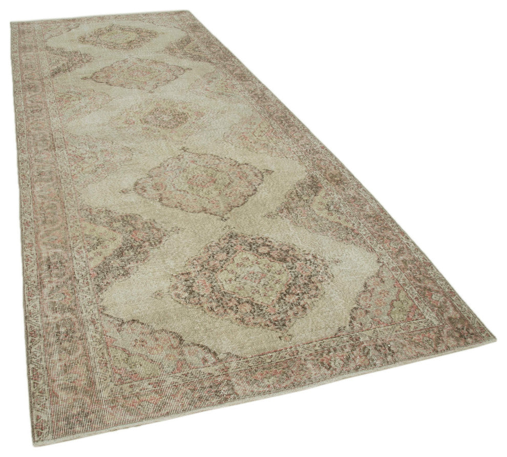 Rug N Carpet - Hand-knotted Turkish 4' 9" x 12' 0" Vintage Runner Rug