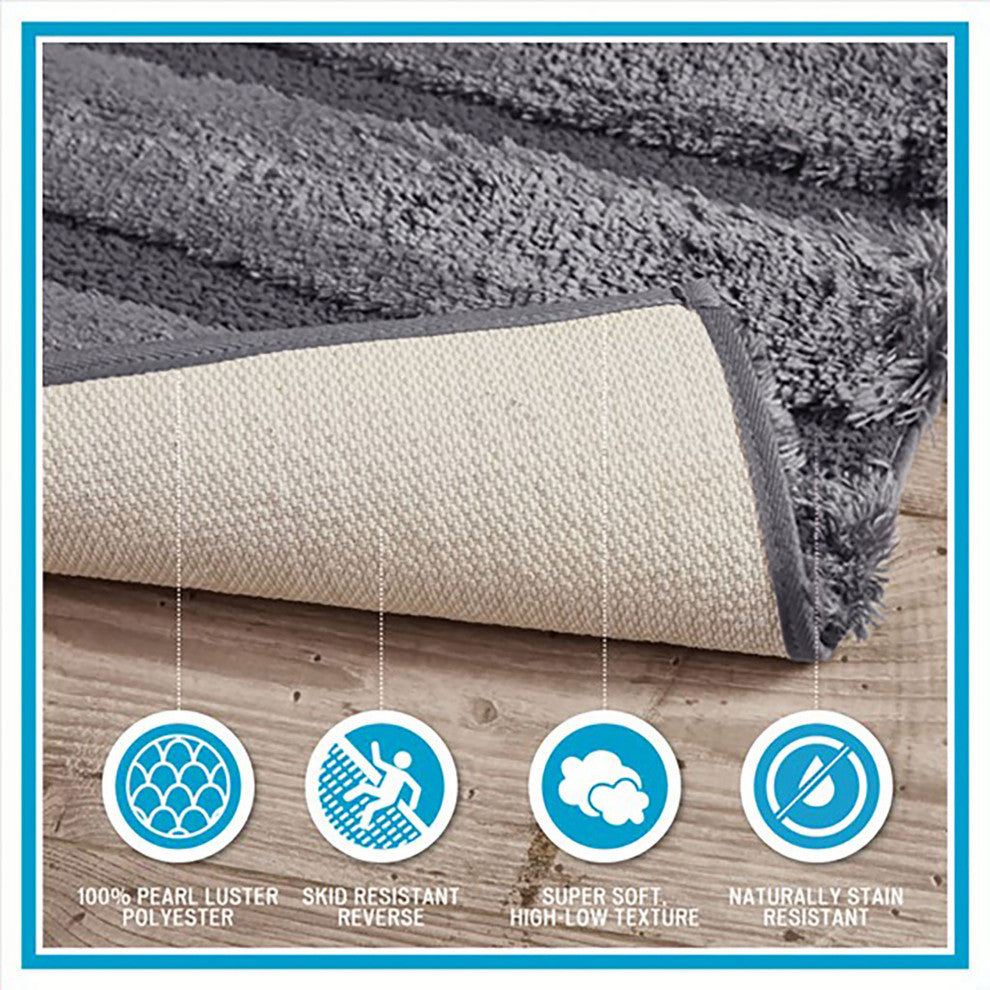 Madison Park Tufted Pearl Channel Rug, Seafoam