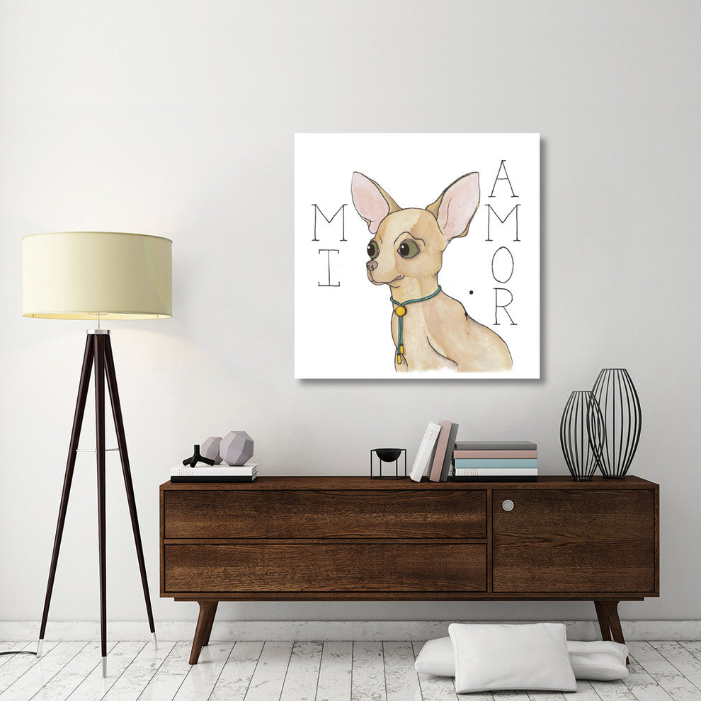 "Puppy Love Chihuahua Color" Digital Paper Print by Elyse DeNeige, 42"x42"