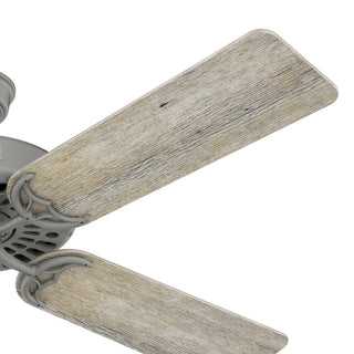 Hunter 52" Hunter Original Matte Silver Damp Rated Ceiling Fan and Pull Chain