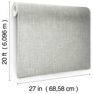 Reed Basket White Peel and Stick Wallpaper
