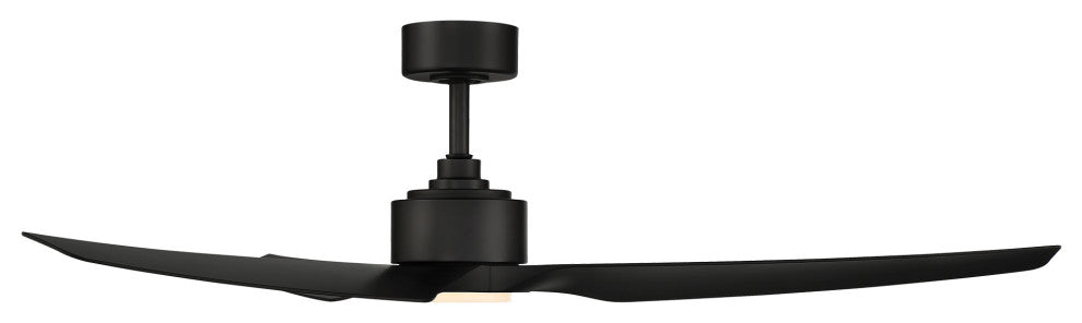 Stella Indoor/Outdoor 3-Blade Smart Ceiling Fan 60" Matte Black, Light Kit