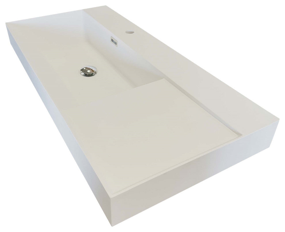 39" Composite Granite Sink Top, Light Gray