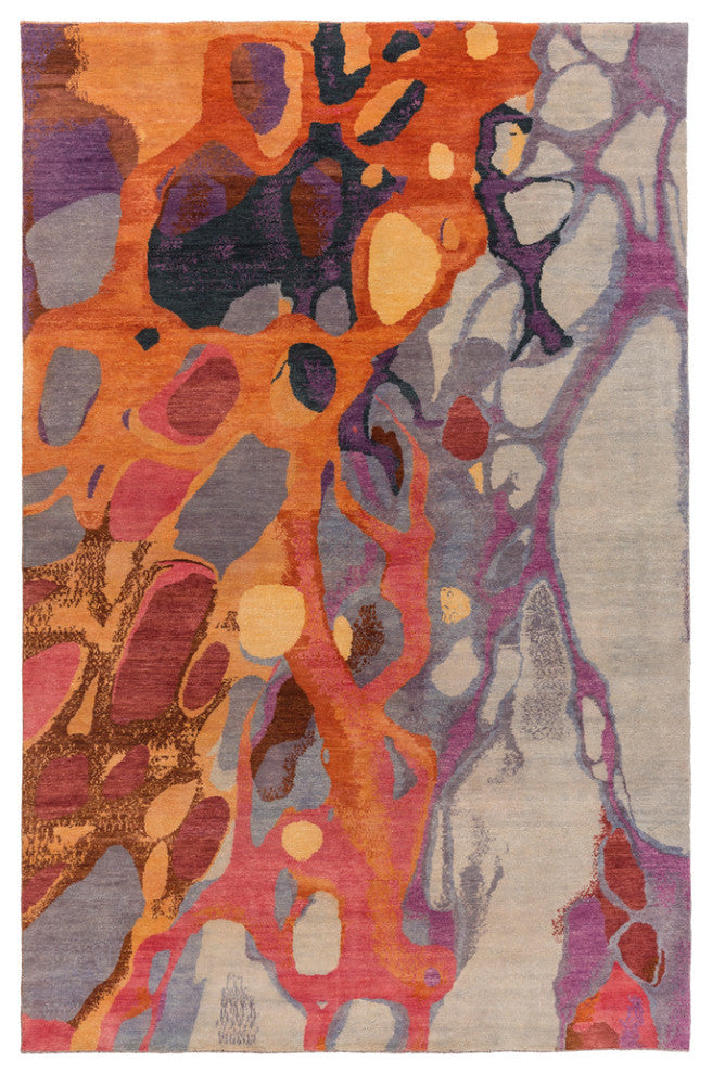 Surya Brought to Light BOL-4006 Modern Area Rug, Dark Red, 4' x 6' Rectangle