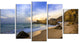 "Beautiful Sunset Over Algarve Portugal" Seashore Wall Art, 5 Panels, 60"x32"