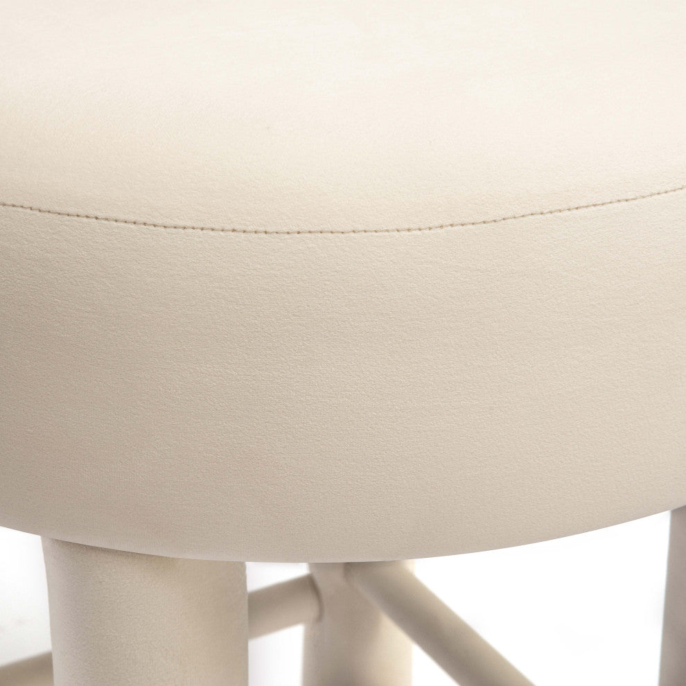 Carmel Cream Velvet Counter Stool Cream