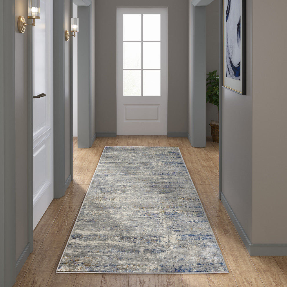 Madison Park Abstract Cozy Shag Area Rug, Brown, Runner