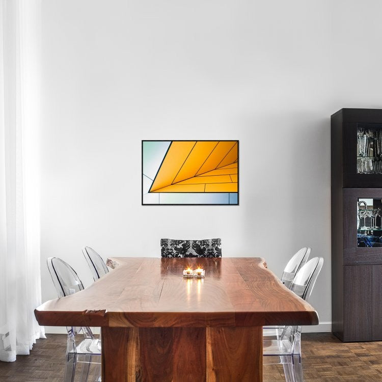 "Yellow Dart" Framed Canvas Giclee by Linda Wride, 31x21"