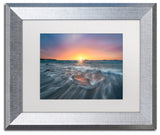 Mathieu Rivrin 'Oceanic Poetry' Matted Framed Art, Silver Frame, White, 14x11