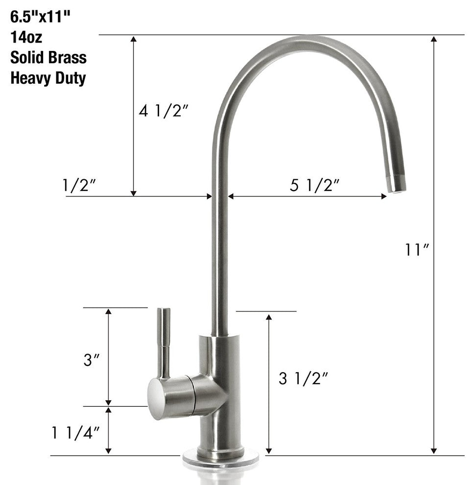 Lead-Free Heavy Duty Solid Brass Drinking Water Filter Faucet, Antique Wine