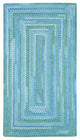 Waterway Concentric Braided Rectangle Rug, Blue, 2'x3'