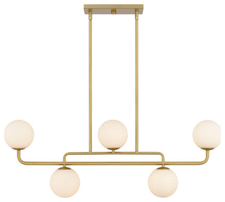 Quoizel RGS540 Regis 5 Light 40"W Linear Chandelier - Brushed Gold