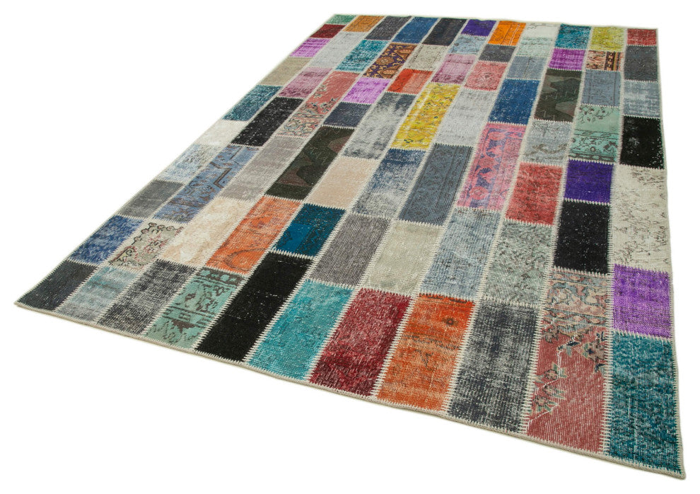 Rug N Carpet - Handmade Anatolian 6' 9" x 10' 0" Antique Patchwork Area Rug