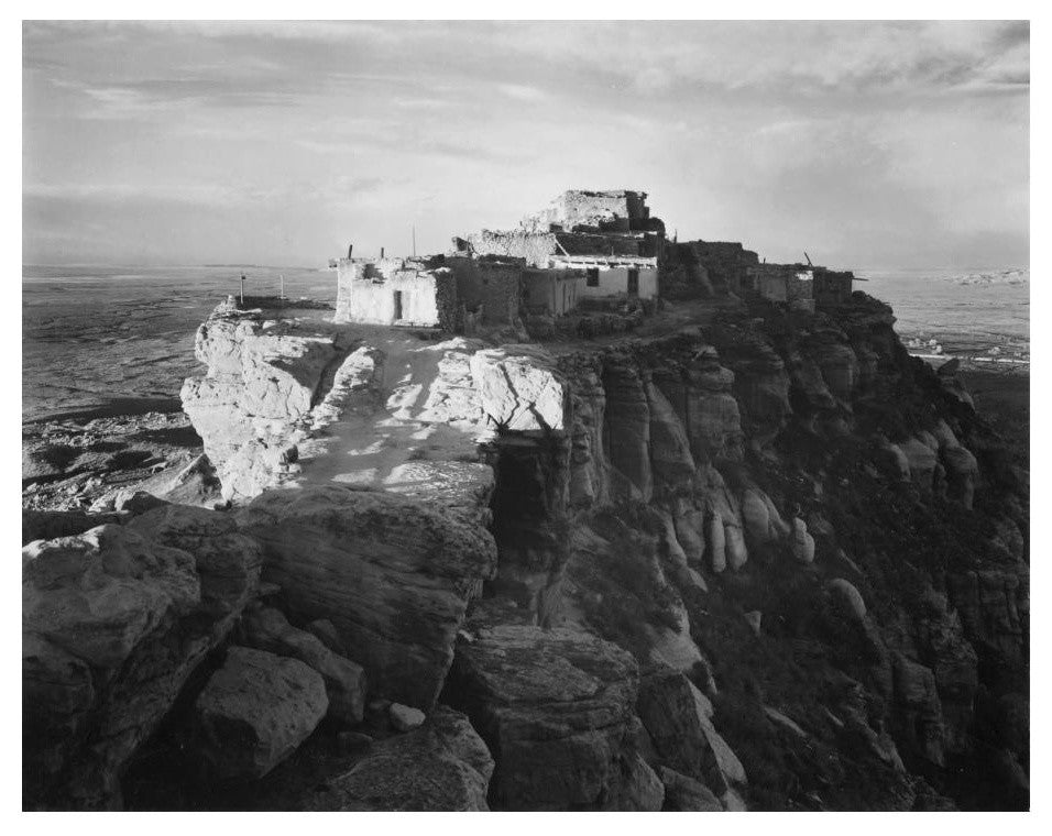 "Full view of the city on top of mountain, Walpi, 1941" Paper Art, 24"x19"