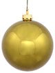 Shiny Olive Green Shatterproof Christmas Ball Ornament 2.4"