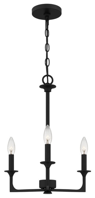 Quoizel PRC5016MBK 3-Light Chandelier, Prescott