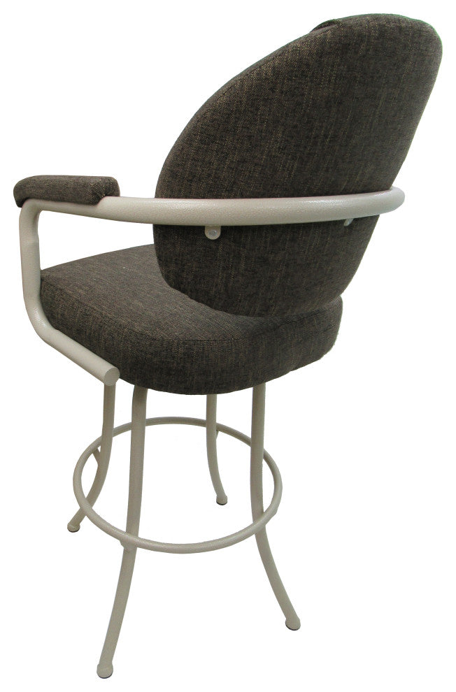 Swivel Counter Metal Pub Set - M-70 Stools 26" or 30", Sanora Brown - Beige, 30", Crackle Glass