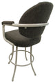 Swivel Counter Metal Pub Set - M-70 Stools 26" or 30", Sanora Brown - Beige, 30", Crackle Glass