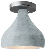 Radiance-Droplet Semi-Flush, Small, Brushed Nickel Metal, Replaceable Bulb