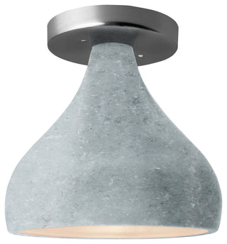 Radiance-Droplet Semi-Flush, Small, Brushed Nickel Metal, Replaceable Bulb