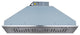 Stainless Steel Range Hood With 3  Speed Button Control, Stainless Steel, 36 in.