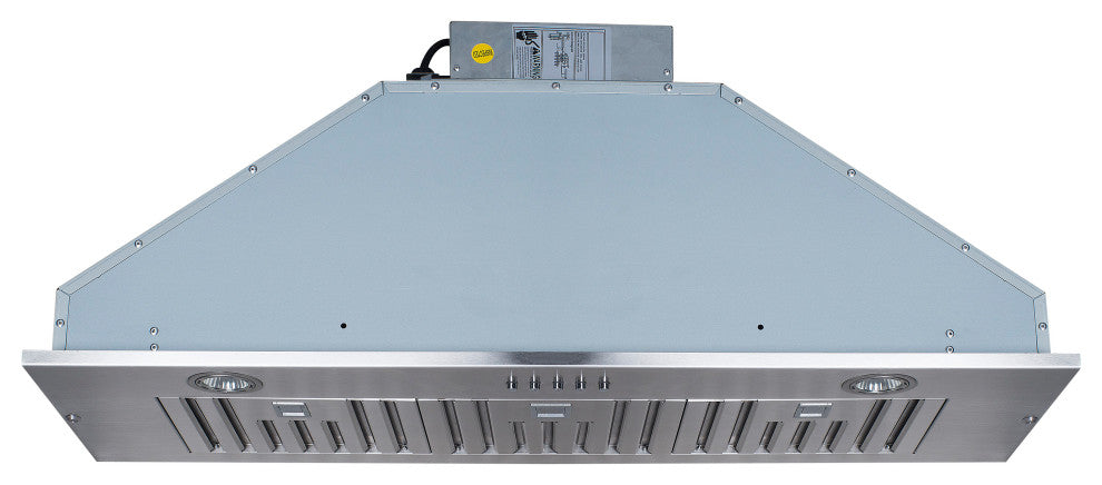 Stainless Steel Range Hood With 3  Speed Button Control, Stainless Steel, 36 in.