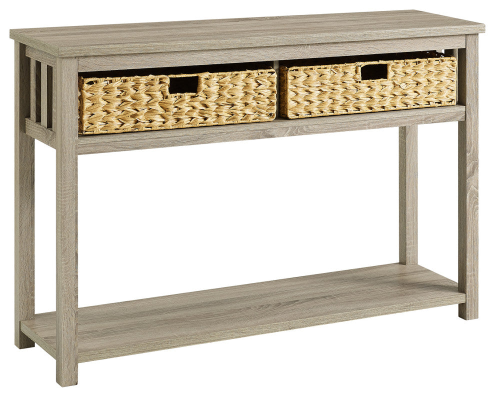 48" Mission Storage Entry Table -Driftwood