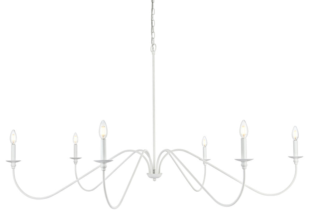Living District Rohan 60" Chandelier in White