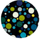 Safavieh Soho soh753b Kids Rug, Black/Multi, 6'0"x6'0" Round