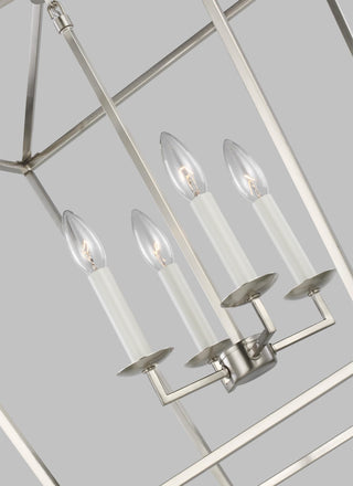 Dianna 4-Light Medium Lantern, Brushed Nickel