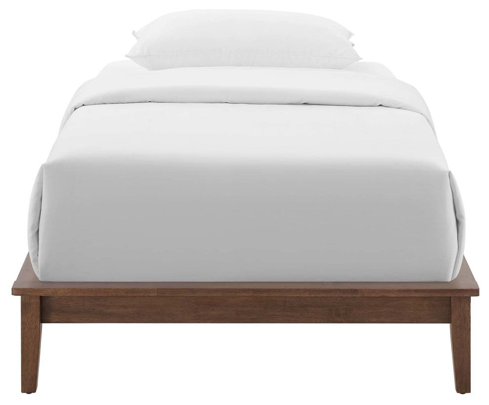 Lodge Twin Wood Platform Bed Frame, Cappuccino