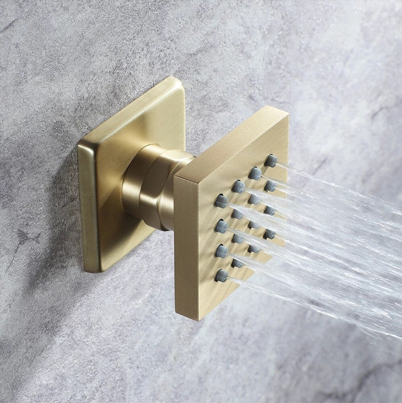 LED Shower System With Body Jets and Hand Shower, Style 1- Touch Panel Light