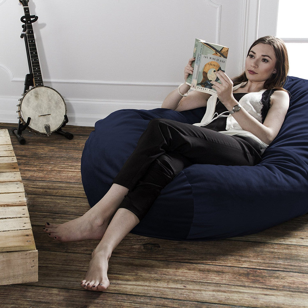Sofa Saxx 4' Lounger Bean Bag, Navy