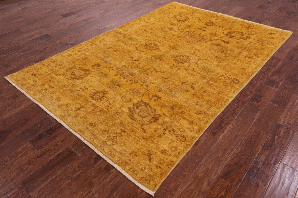 Hand-Knotted Full Pile Overdyed Wool Rug 5' 10" X 8' 10" - WR1345