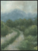 24x32 Last Night's Rain II, Framed Artwork, Black