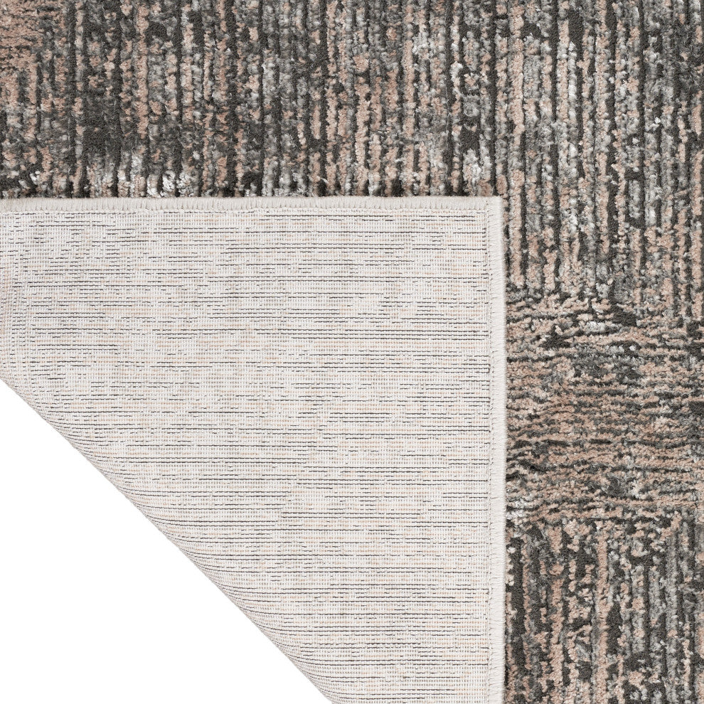 Calvin Klein CK024 Irradiant 9' x 12' Black Ivory Modern Indoor Area Rug