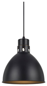 150W Webster Metal Pendant, Dark Bronze Finish
