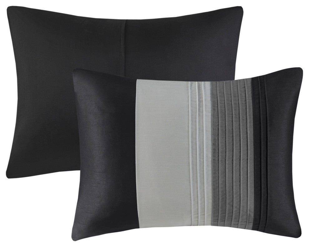 Madison Park Amherst 7 Piece Comforter Set in Black