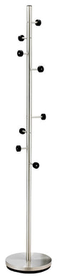 Swizzle Coat Rack, Satin Steel