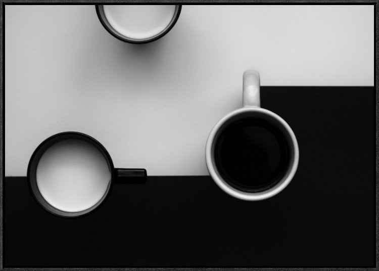 "Cups" Framed Canvas Giclee by Jozef Kiss, 31x22"