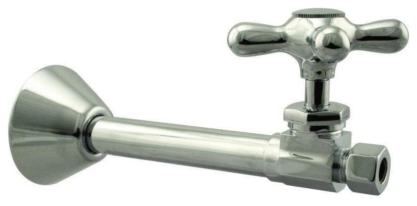 Straight Stop - 1/2" Copper Sweat X 3/8" Od Comp. In Polished Nickel