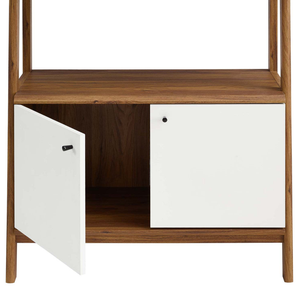 Bixby 33" Bookshelf, Walnut White