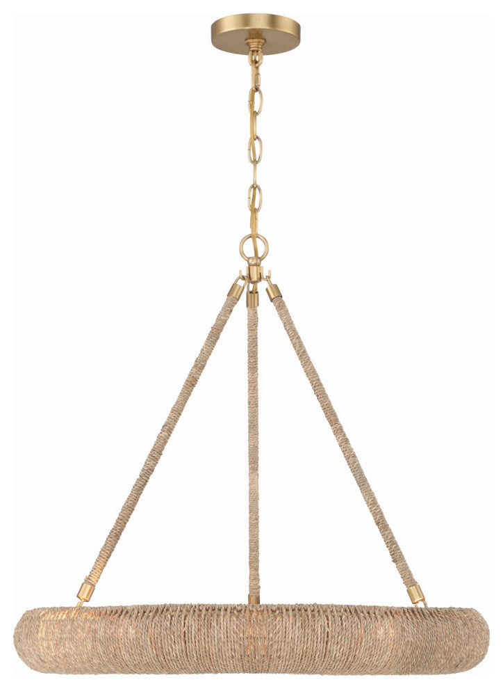 Crystorama Lighting Group OAK-7536 Oakley 6 Light 24"W LED Ring - Soft Gold