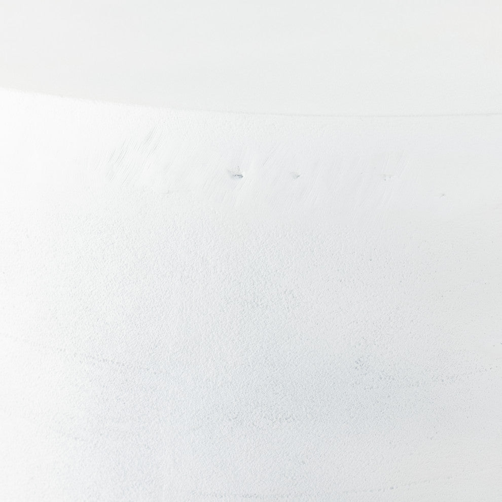 Basil Outdoor End Table-Matte White